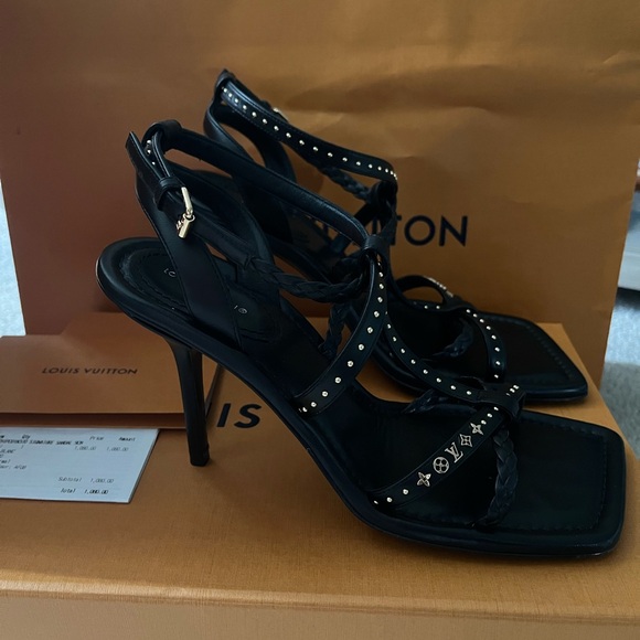 Louis Vuitton Signature Ankle Strap Sandals/Heels - US 6.5 - Picture 10 of 11